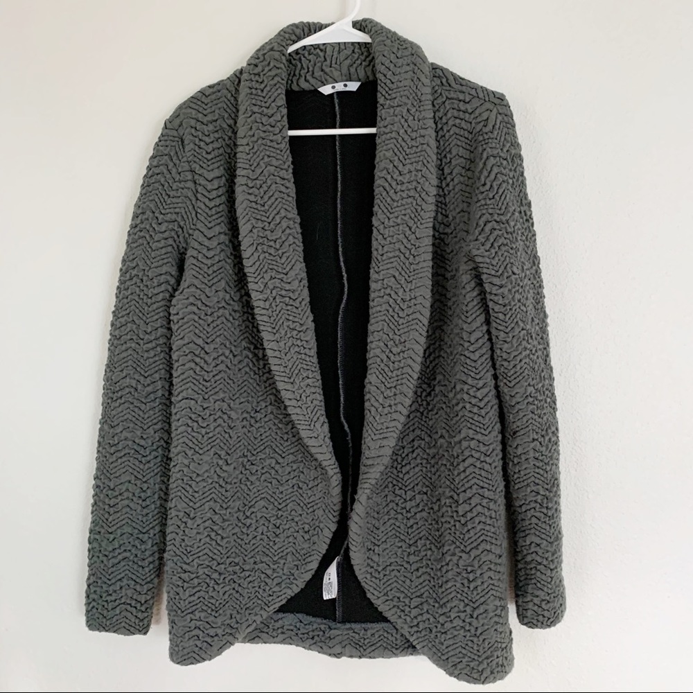 Three Dots Chevron Pucker Cardigan